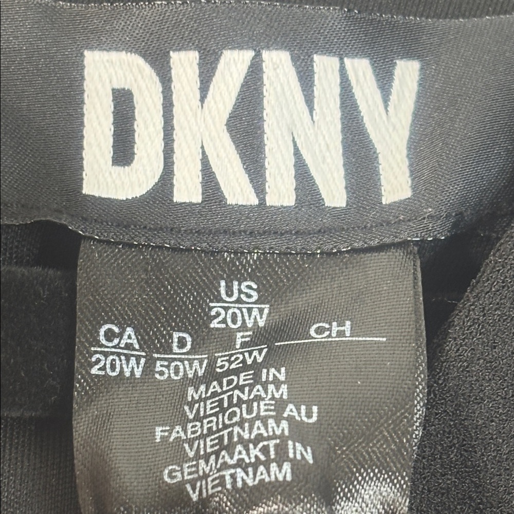 NWT DKNY Womens Black Scuba Crepe Twist Keyhole Neck Midi Dress PLUS SIZE 20W - Picture 3 of 14